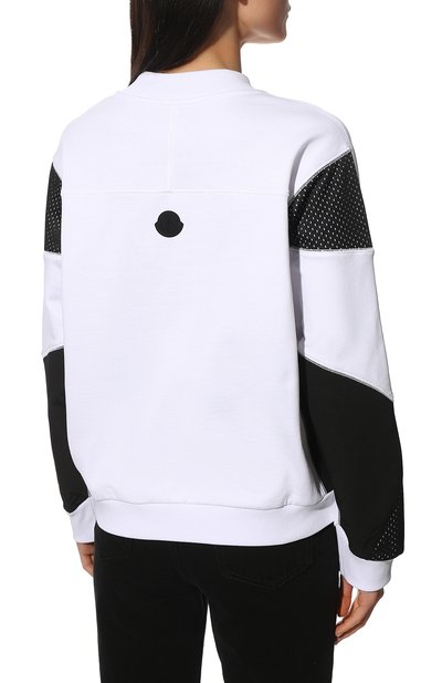 Хлопковый свитшот MONCLER белого цвета по цене 42700 руб., арт. H1-093-8G000-08-809KR, фото 4 Хлопковый свитшот MONCLER, арт. H1-093-8G000-08-809KR, фото 4