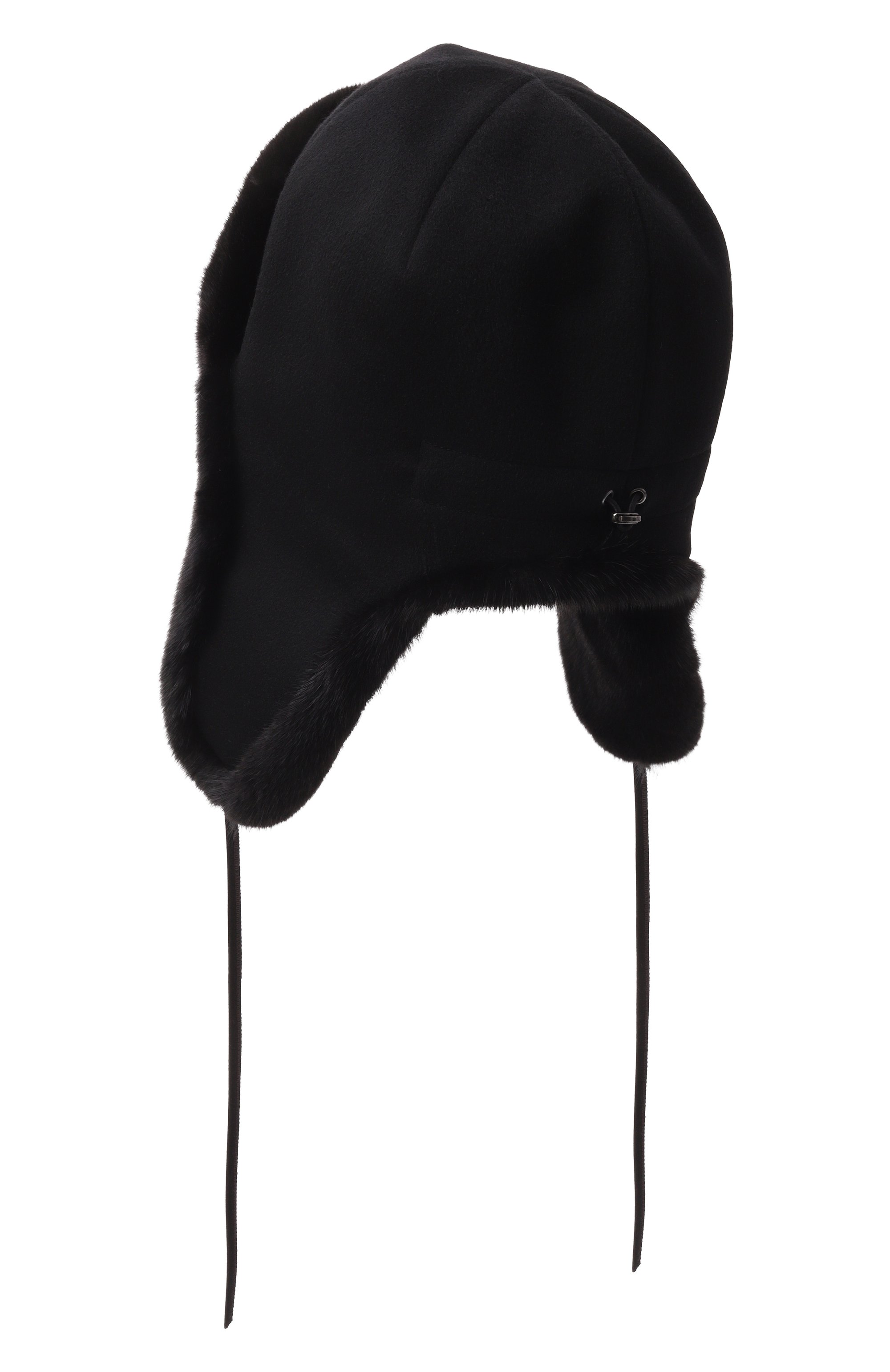 Кашемировая шапка-ушанка бруклин с мехом норки FURLAND черного цвета по цене 90200 руб., арт. 0130910010075600044, фото 2 Кашемировая шапка-ушанка бруклин с мехом норки FURLAND, арт. 0130910010075600044, фото 2