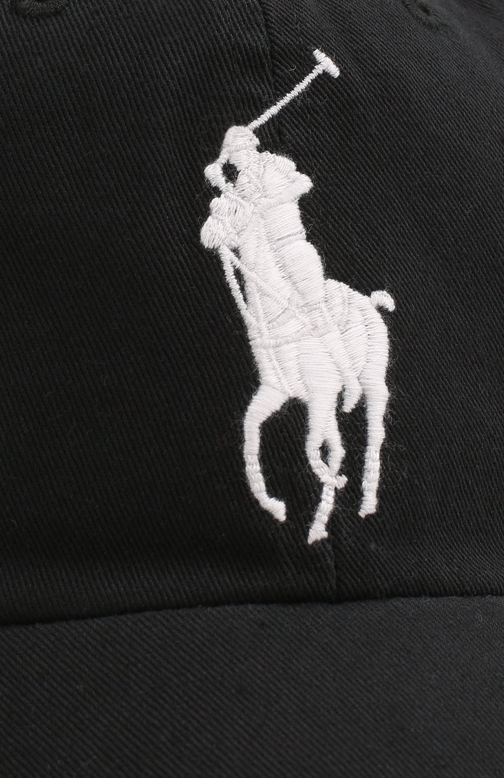 Хлопковая бейсболка POLO RALPH LAUREN черного цвета по цене 6845 руб., арт. 710673584, фото 3 Хлопковая бейсболка POLO RALPH LAUREN, арт. 710673584, фото 3