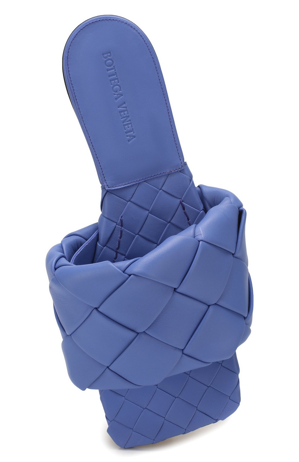 Кожаные шлепанцы BOTTEGA VENETA синего цвета по цене 104000 руб., арт. 608853/VBSS0, фото 5 Кожаные шлепанцы BOTTEGA VENETA, арт. 608853/VBSS0, фото 5