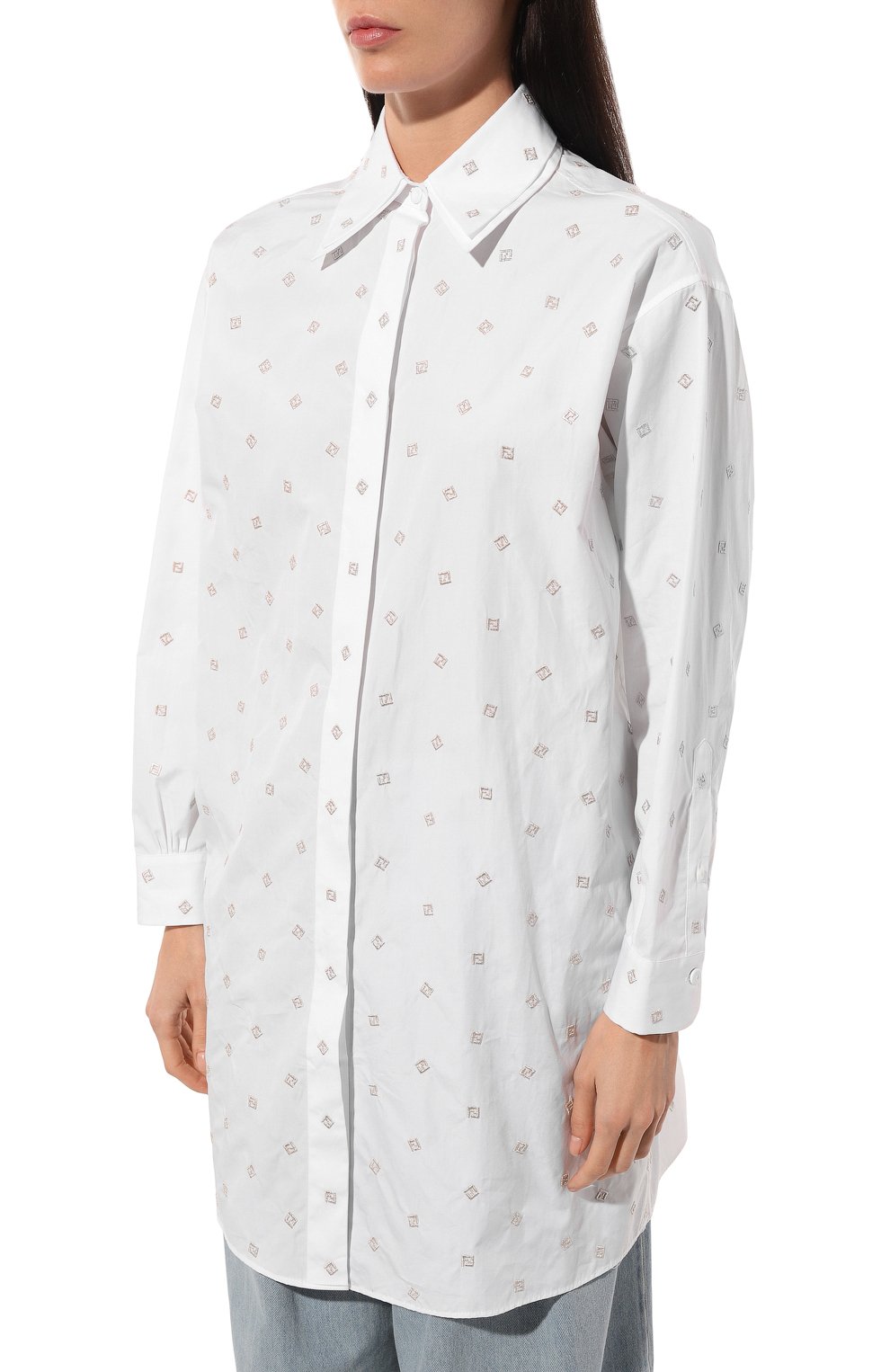 Хлопковая рубашка FENDI, арт. FDC959 AFLK, фото 3