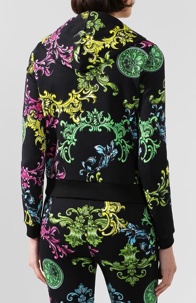 Хлопковая толстовка VERSACE JEANS COUTURE разноцветного цвета по цене 32200 руб., арт. B6HUB784-UDM306/SL300, фото 4 Хлопковая толстовка VERSACE JEANS COUTURE, арт. B6HUB784-UDM306/SL300, фото 4