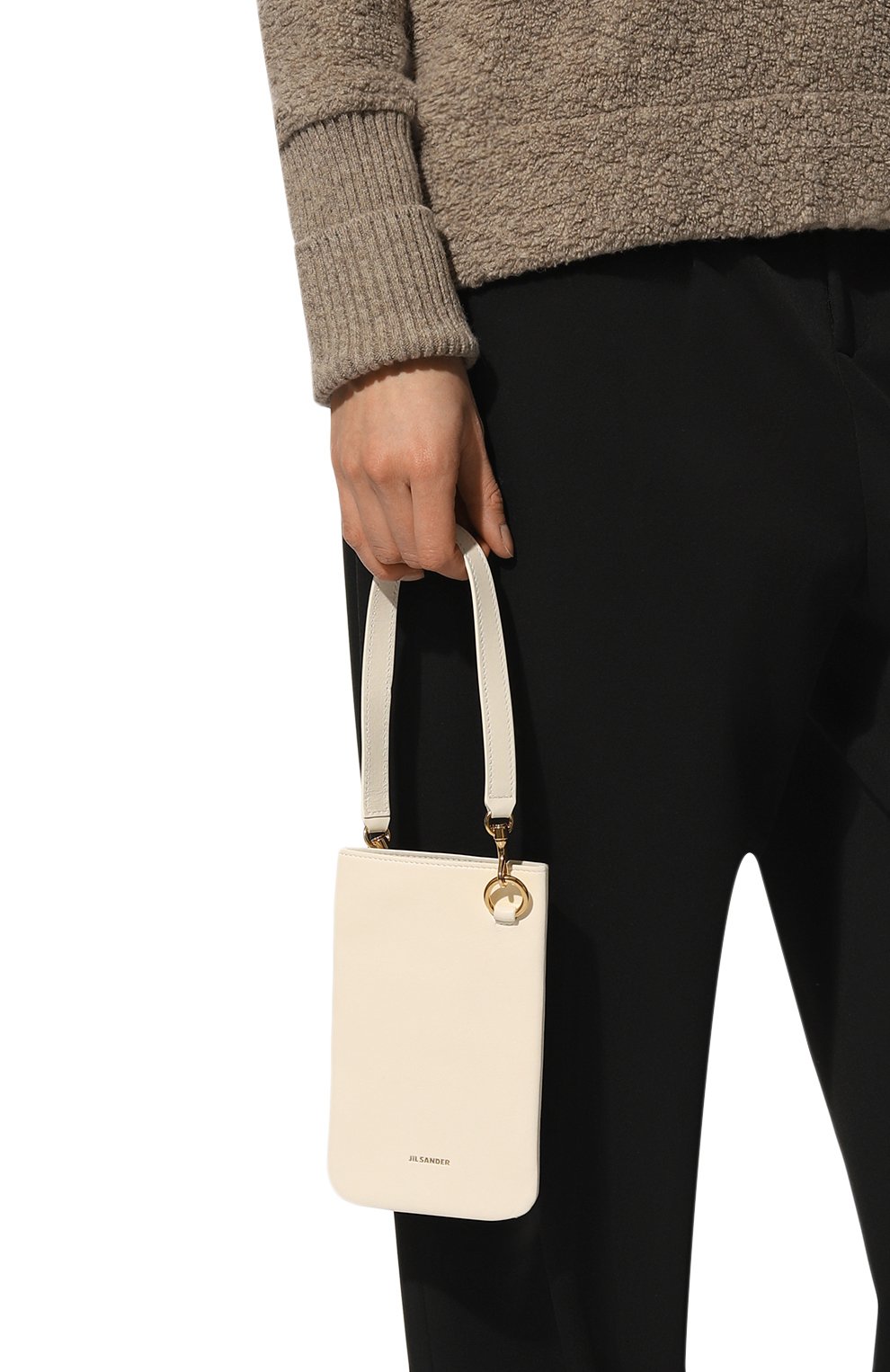 Сумка link JIL SANDER белого цвета по цене 61750 руб., арт. J06WG0004-P4874, фото 2 Сумка link JIL SANDER, арт. J06WG0004-P4874, фото 2