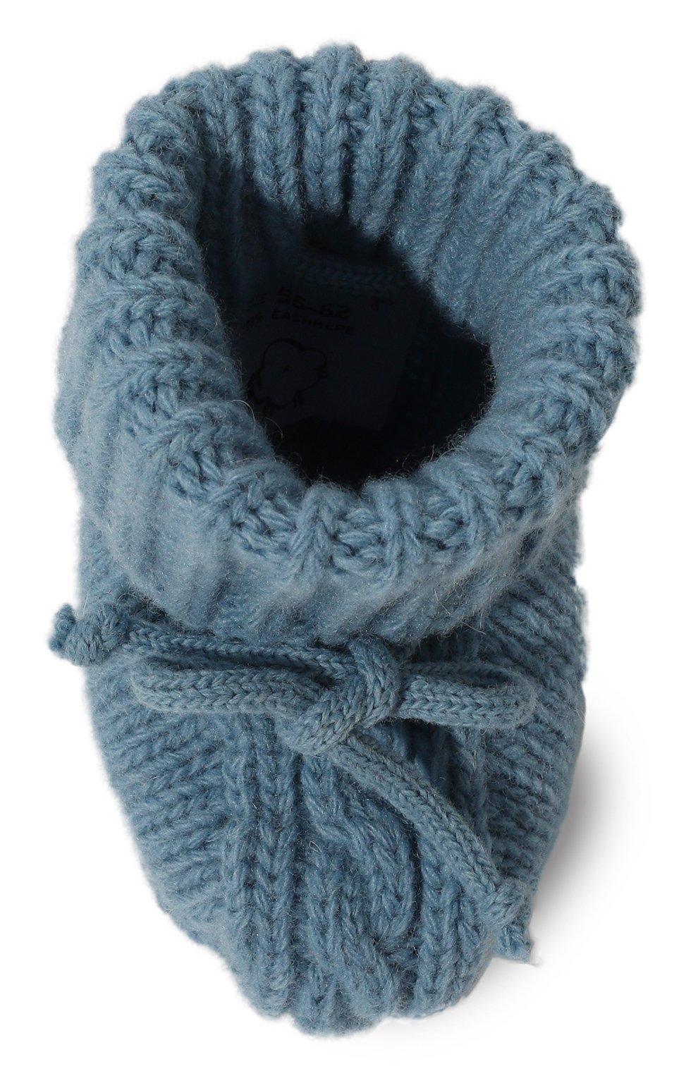 Кашемировые пинетки WOOL AND COTTON синего цвета по цене 5460 руб., арт. KMLPA-016, фото 4 Кашемировые пинетки WOOL AND COTTON, арт. KMLPA-016, фото 4