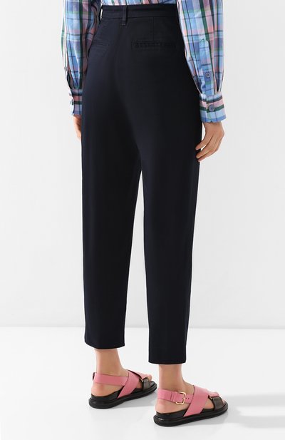 Хлопковые брюки TWO WOMEN IN THE WORLD темно-синего цвета по цене 15500 руб., арт. LAUREN/UWZLN, фото 4 Хлопковые брюки TWO WOMEN IN THE WORLD, арт. LAUREN/UWZLN, фото 4