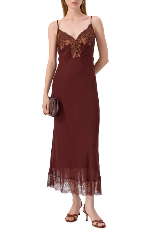 Кожаные босоножки Elsy 70 Jimmy Choo ELSY 70/CCL Коричневый  ELSY 70/CCL Фото 3