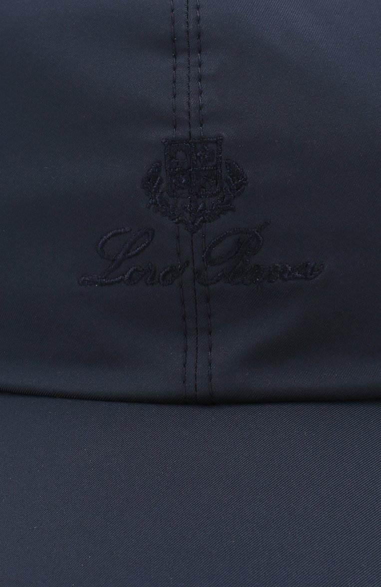 Детская бейсболка с логотипом бренда LORO PIANA синего цвета, арт. FAE8580 | Фото 3 (Материал: Текстиль, Синтетический материал; Статус проверки: Проверена категория; Региональные ограничения белый список (Axapta Mercury): RU; Нос: Не проставлено)