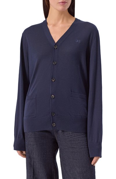 Шерстяной кардиган DSQUARED2 темно-синего цвета по цене 39950 руб., арт. S75HA1267/S18310, фото 3 Шерстяной кардиган DSQUARED2, арт. S75HA1267/S18310, фото 3