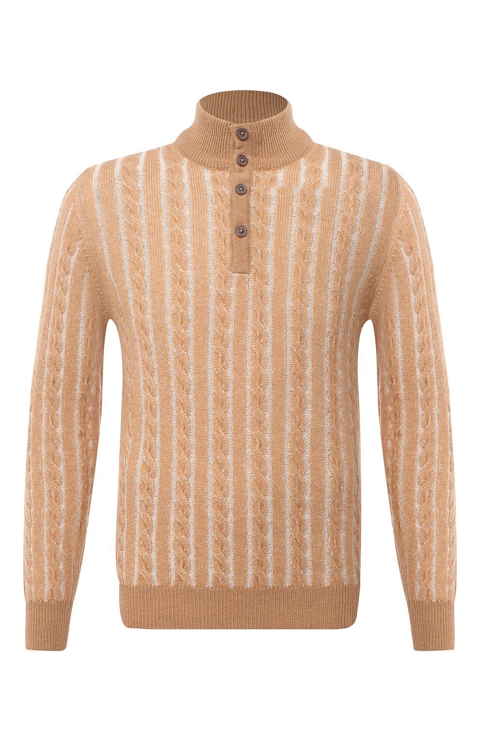 Кашемировый свитер FIORONI бежевого цвета по цене 89950 руб., арт. MK21005C3, фото 1 Кашемировый свитер FIORONI, арт. MK21005C3, фото 1