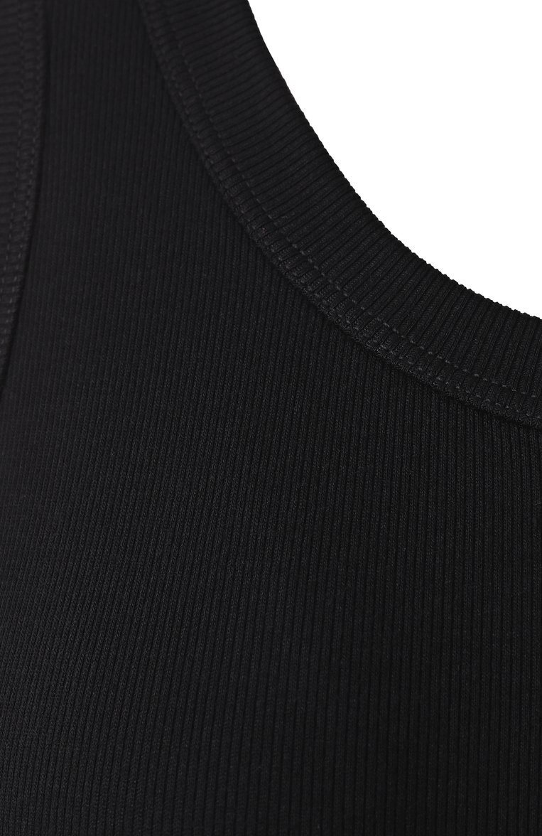 Женская хлопковая майка BRUNELLO CUCINELLI черного цвета, арт. M0TC8FX230 | Фото 6 (Материал внешний: Хлопок; Драгоценные камни: Проставлено; Материал сплава: Проставлено; Длина (для топов): Стандартные; Рукава: Без рукавов; Стили: Минимализм)
