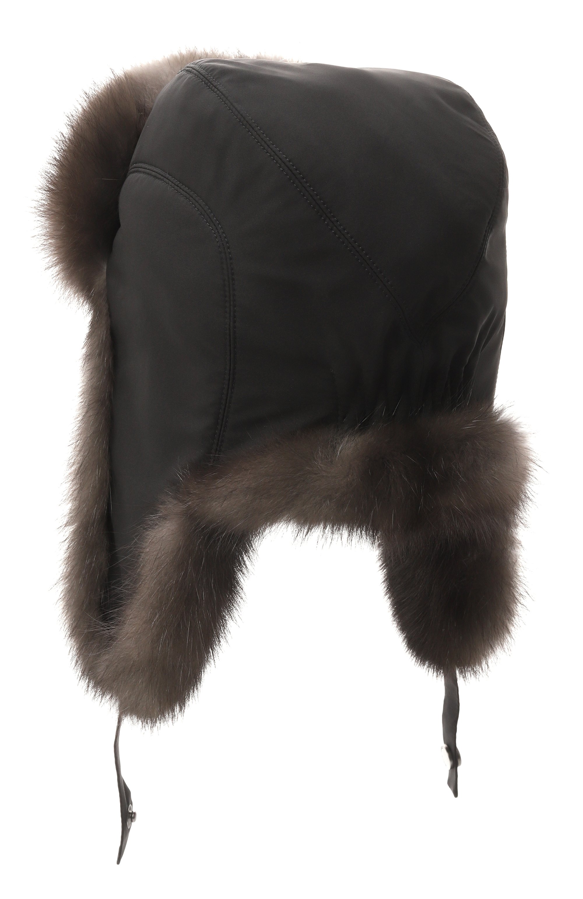 Шапка-ушанка modern с мехом соболя BLACK SABLE, арт. BS-MHMP-EB, фото 2