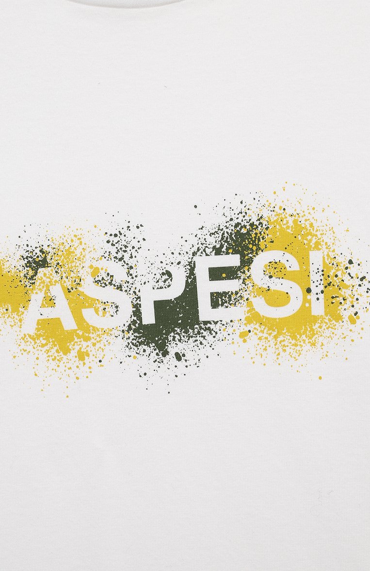 Детская хлопковая футболка ASPESI белого цвета, арт. S24033TSM7038 | Фото 3 (Материал сплава: Проставлено; Драгоценные камни: Проставлено; Материал внешний: Хлопок; Рукава: Короткие; М�альчики Кросс-КТ: Футболка-одежда; Ростовка одежда: 6 лет | 116 см, 10 - 11 лет | 140 - 146см, 12 лет | 152 см, 13 - 15 лет | 158 см, 8 лет | 128 см)