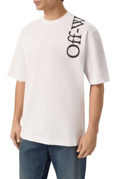 Хлопковая футболка OFF-WHITE, арт. 0MAA120F26JER0101, фото 3