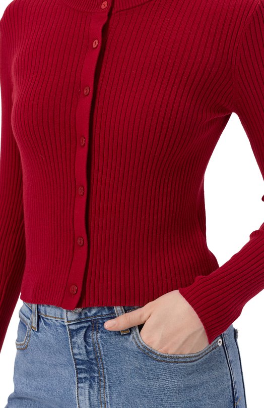 Кардиган из хлопка и шелка Acqua Paige 1E08H24-C852 Красный  1E08H24-C852 Фото 5