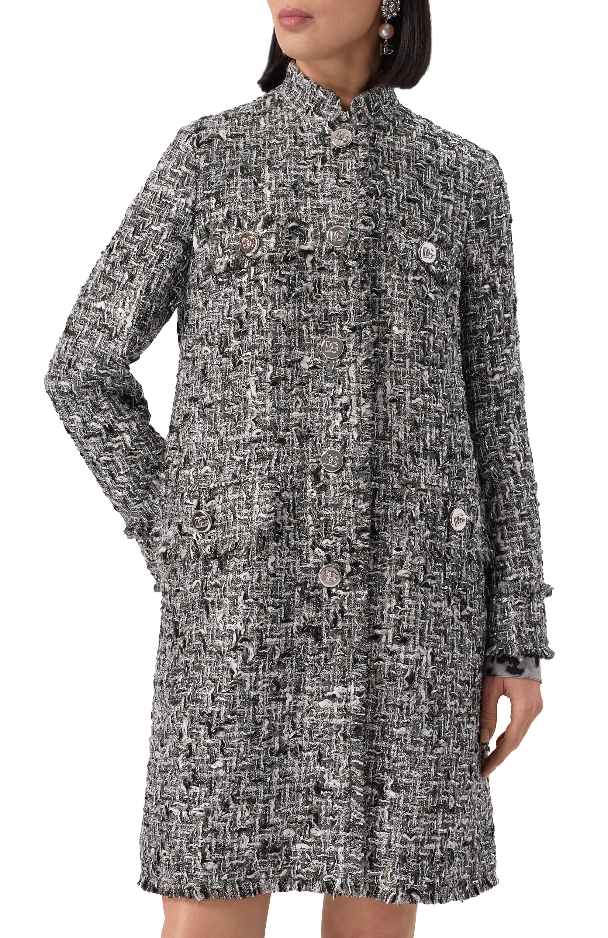 Твидовое пальто DOLCE & GABBANA, арт. F0W2PT/FMMH7, фото 3