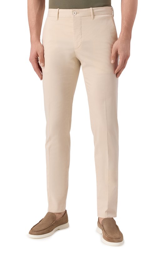 Хлопковые брюки Slowear 1W0084/9447B Кремовый  1W0084/9447B Фото 3