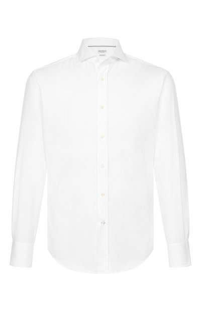 Мужская хлопковая сорочка BRUNELLO CUCINELLI, арт. MBUC41718