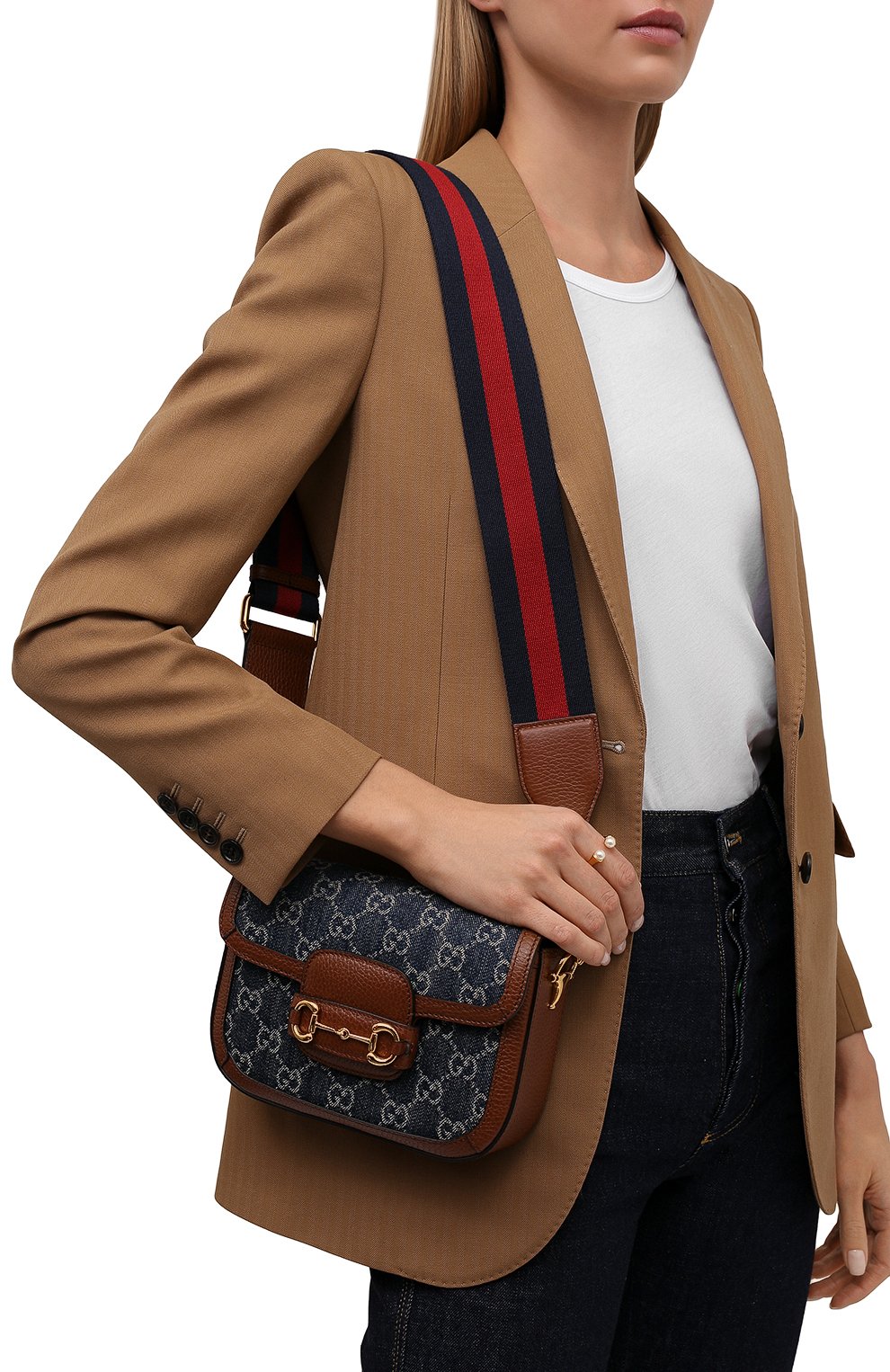 Сумка gg 1955 horsebit mini GUCCI синего цвета по цене 360000 руб., арт. 658574/2KQPG, фото 7 Сумка gg 1955 horsebit mini GUCCI, арт. 658574/2KQPG, фото 7