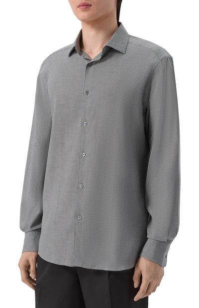 Рубашка из хлопка и кашемира ZEGNA, арт. SRF5/UEX45A8, фото 3