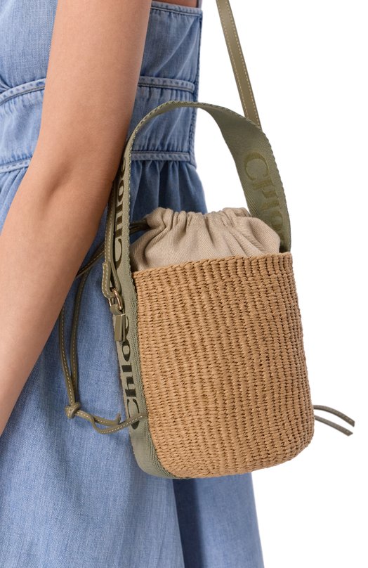 Сумка Chloé x Mifuko Woody small Chloé CHC23AS381L18 Бежевый  CHC23AS381L18 Фото 2