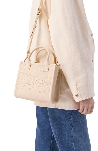 Сумка vanity mini MC2 SAINT BARTH кремового цвета по цене 37450 руб., арт. VANMI001-01516L/VANITY BAG MINI, фото 2 Сумка vanity mini MC2 SAINT BARTH, арт. VANMI001-01516L/VANITY BAG MINI, фото 2