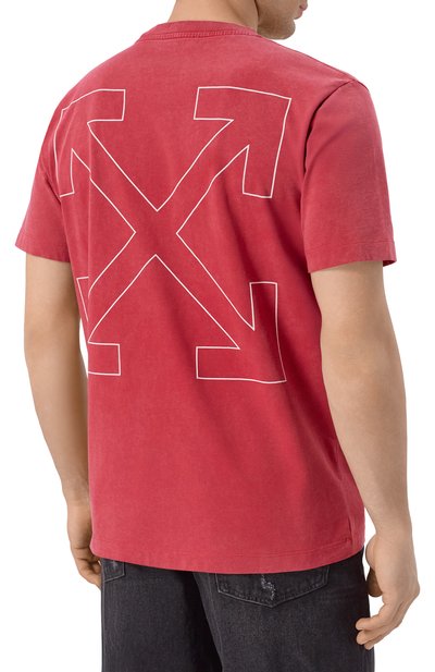 Хлопковая футболка OFF-WHITE, арт. 0MAA027F25JER00D, фото 4