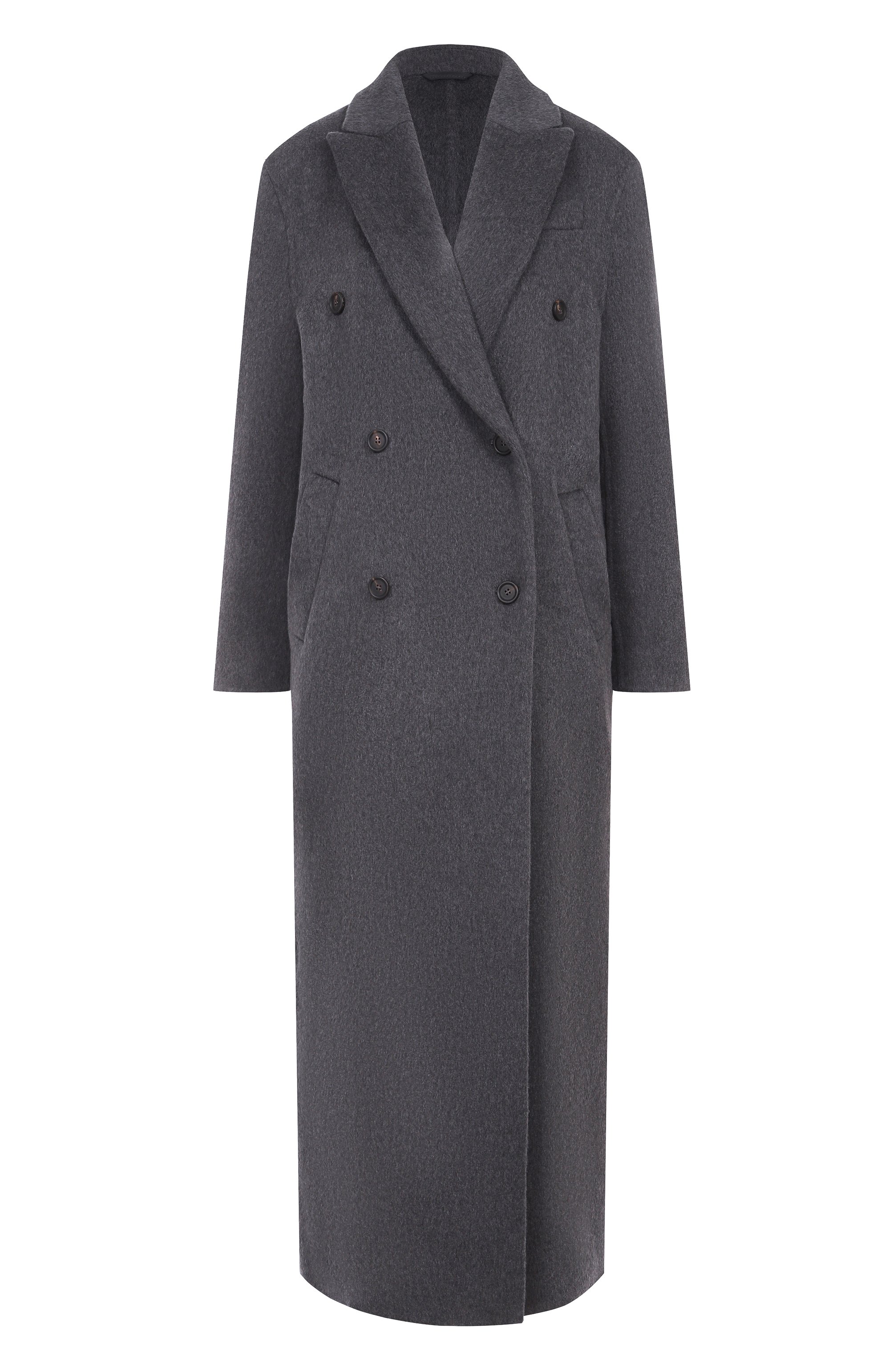 Кашемировое пальто BRUNELLO CUCINELLI темно-серого цвета по цене 1175000 руб., арт. MD5039895, фото 1 Кашемировое пальто BRUNELLO CUCINELLI, арт. MD5039895, фото 1