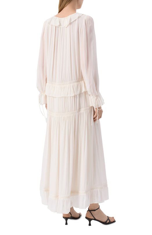 Платье из вискозы The Kooples FR0B30030K Белый  FR0B30030K Фото 4