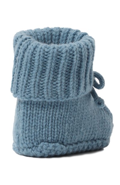 Кашемировые пинетки WOOL AND COTTON синего цвета по цене 5460 руб., арт. KMLPA-016, фото 3 Кашемировые пинетки WOOL AND COTTON, арт. KMLPA-016, фото 3