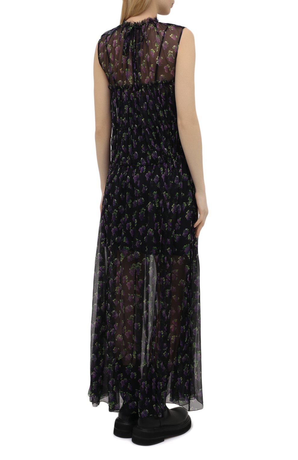 Шелковое платье MSGM, арт. 3042MDA101 217355, фото 4