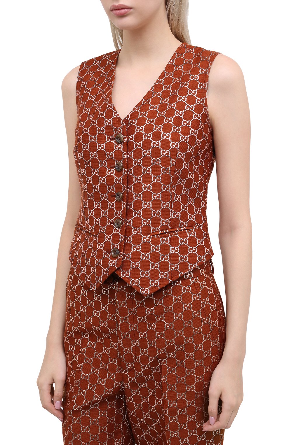 Жилет из шерсти и шелка GUCCI, арт. 619326/ZAD7L, фото 3