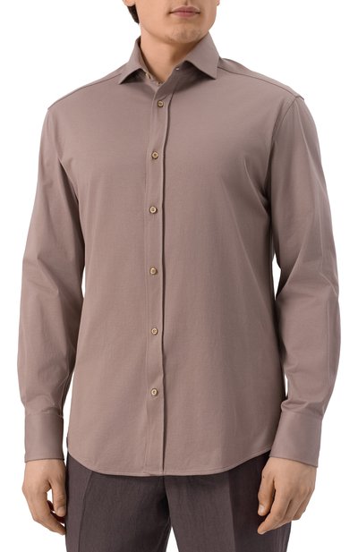 Хлопковая рубашка BRUNELLO CUCINELLI, арт. M0B136686, фото 3