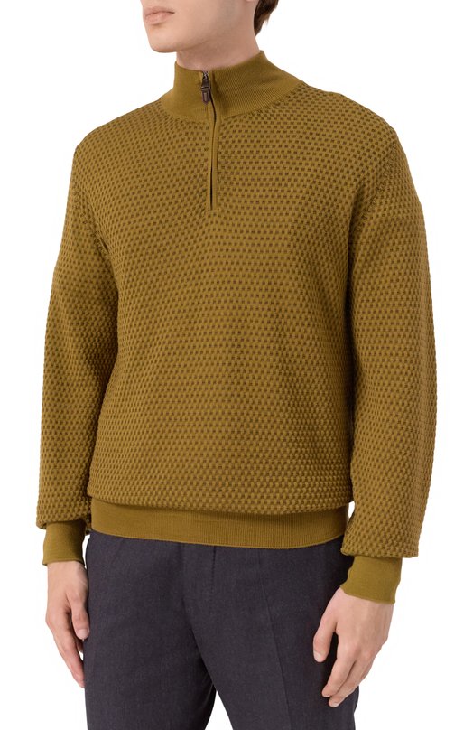 Свитер из шерсти и кашемира Canali C0015/MK02359 Коричневый  C0015/MK02359 Фото 3