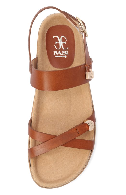 Кожаные сандалии Fabi FD9257/SPALLE Коричневый  FD9257/SPALLE Фото 6