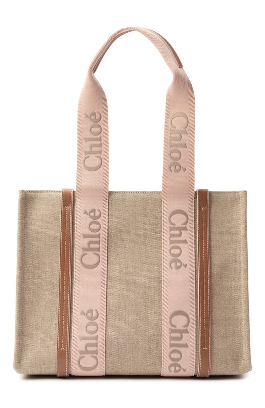 Сумка-тоут Woody medium Chloé CHC23AS383L17 Бежевый CHC23AS383L17