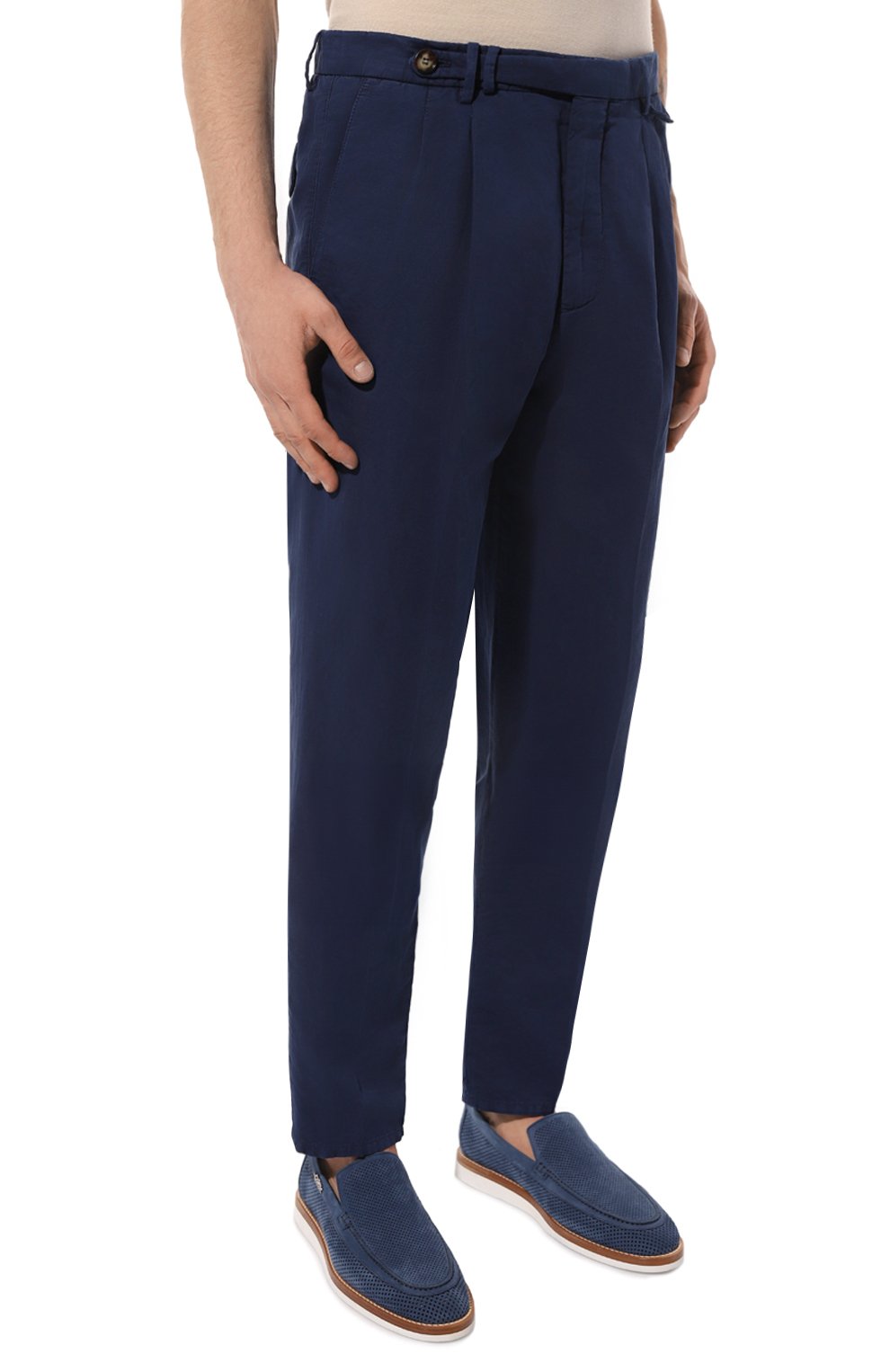 Брюки изо льна и хлопка BRUNELLO CUCINELLI, арт. M291DB2285, фото 3