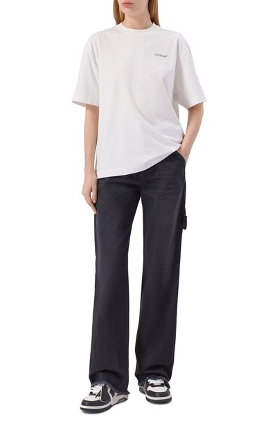 Кожаные кеды out of office OFF-WHITE, арт. 0WIA259C99LEA006, фото 3