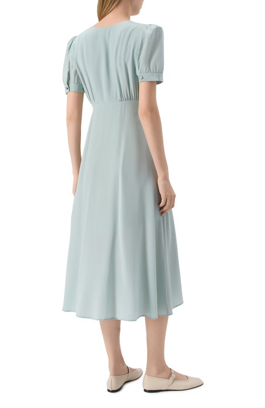 Шелковое платье The Kooples FR0B30063K Зелёный  FR0B30063K Фото 4