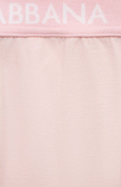Хлопковые легинсы DOLCE & GABBANA светло-розового цвета по цене 13750 руб., арт. L2JPD3/G7L5S, фото 3 Хлопковые легинсы DOLCE & GABBANA, арт. L2JPD3/G7L5S, фото 3