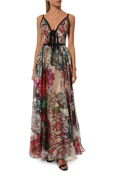 Шелковое платье ELIE SAAB разноцветного цвета по цене 563500 руб., арт. 7727, фото 3 Шелковое платье ELIE SAAB, арт. 7727, фото 3