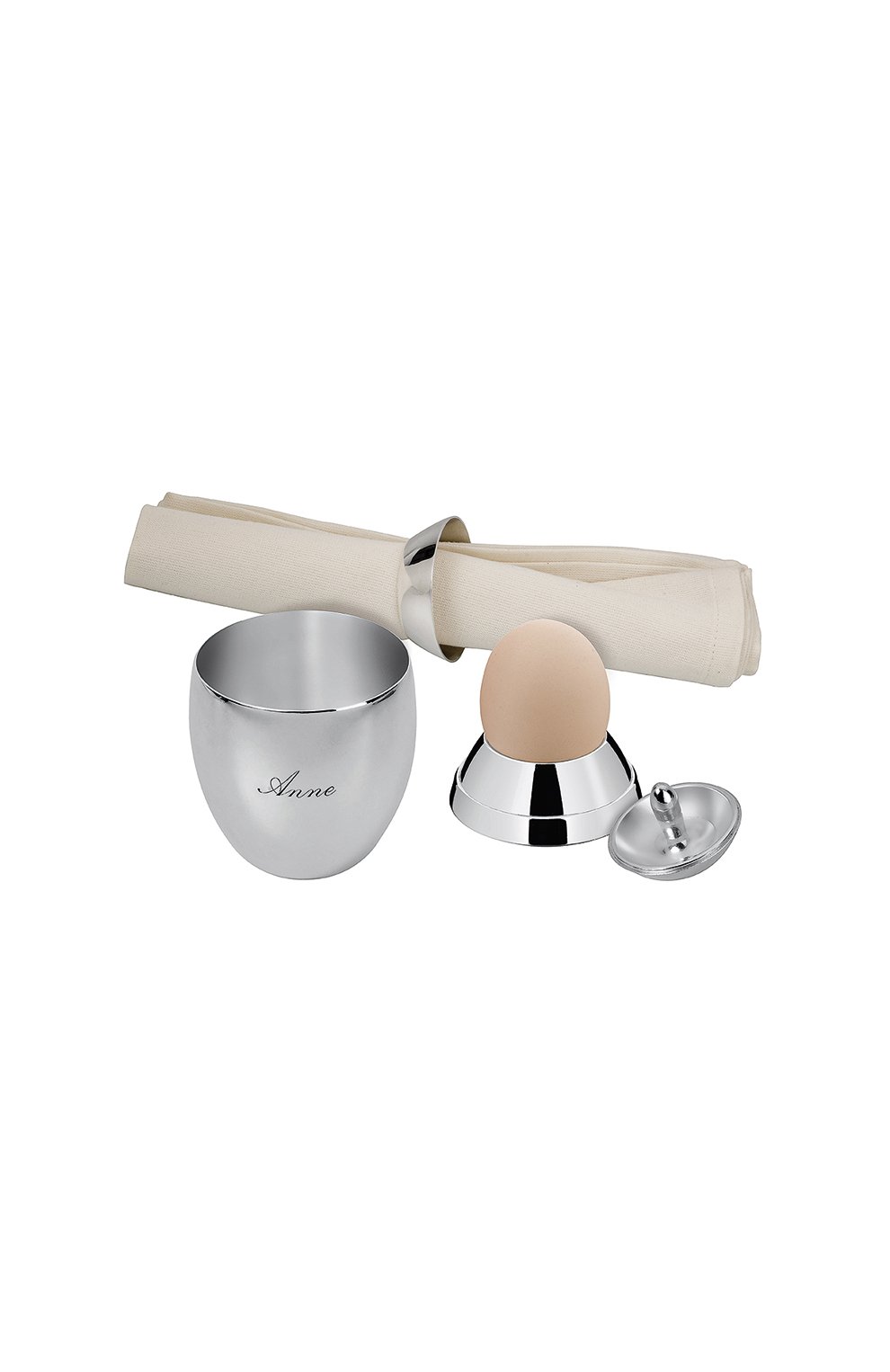 Детский набор для яйца CHRISTOFLE серебряного цвета по цене 59950 руб., арт. 04269080, фото 2 Детский набор для яйца CHRISTOFLE, арт. 04269080, фото 2