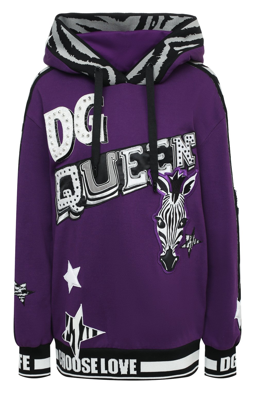Хлопковое худи DOLCE & GABBANA фиолетового цвета по цене 264500 руб., арт. F9I03Z/G7WFU, фото 1 Хлопковое худи DOLCE & GABBANA, арт. F9I03Z/G7WFU, фото 1