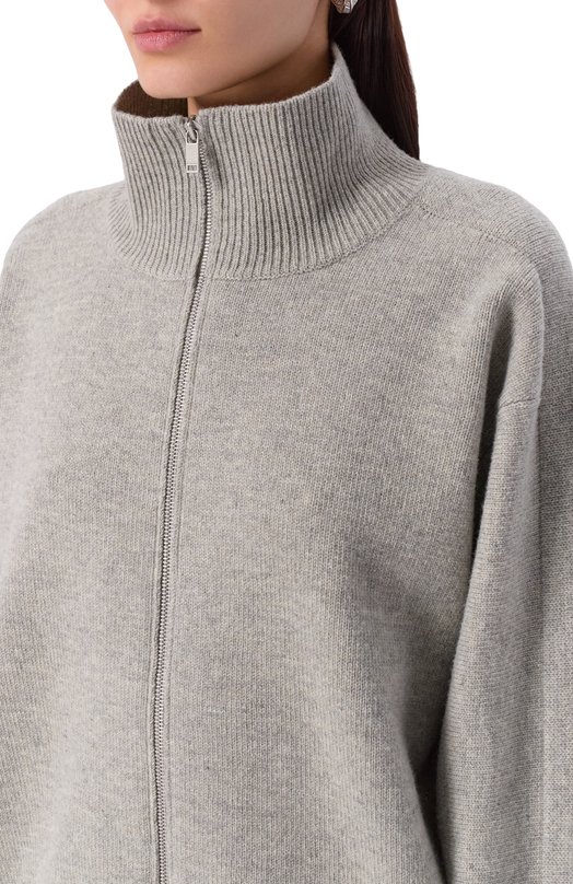 Кардиган из шерсти и хлопка Jil Sander J02HP0035/J14804 Серый  J02HP0035/J14804 Фото 5