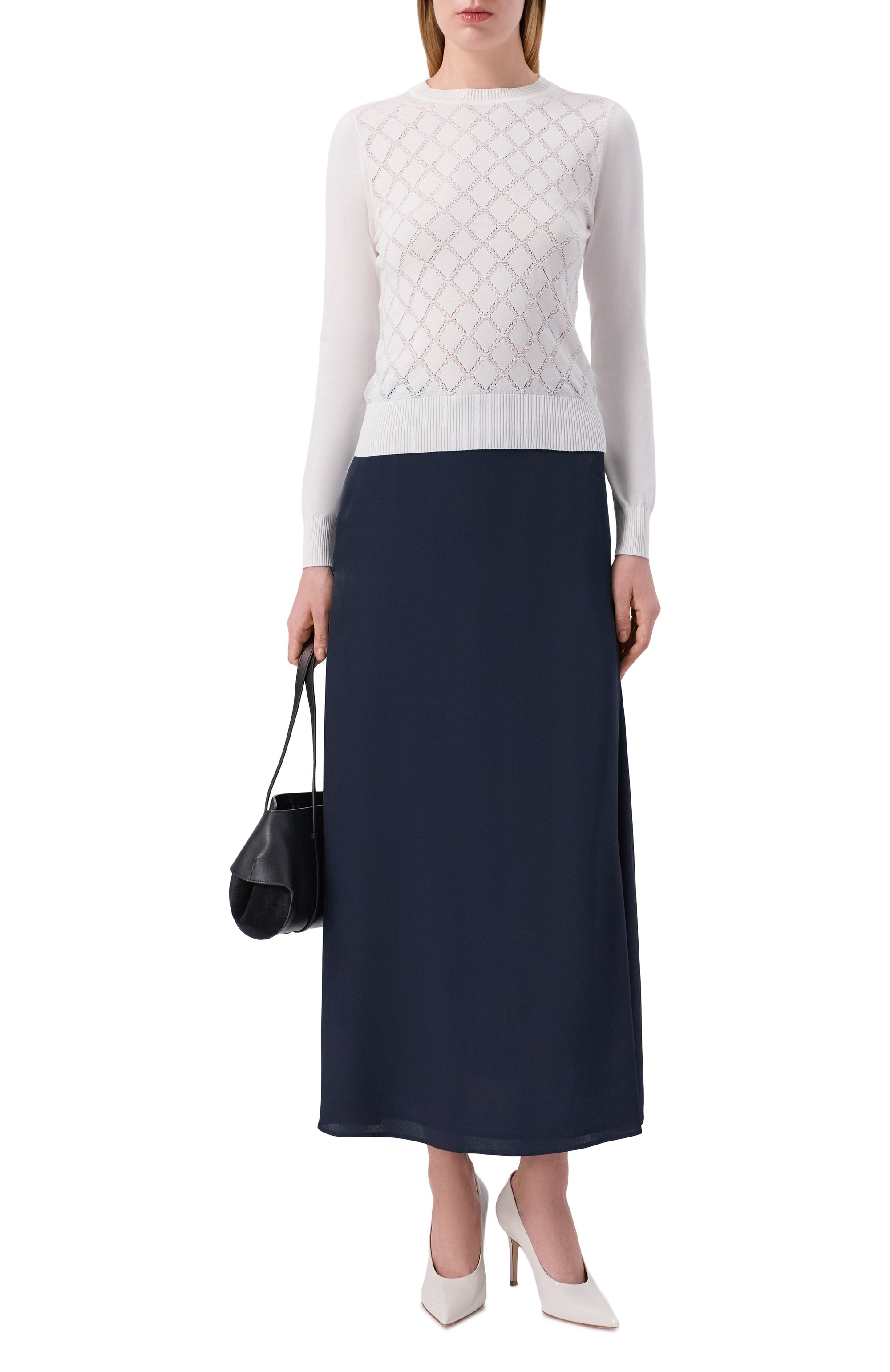 Хлопковый пуловер LORENA ANTONIAZZI, арт. P26113GM43A/1329, фото 2