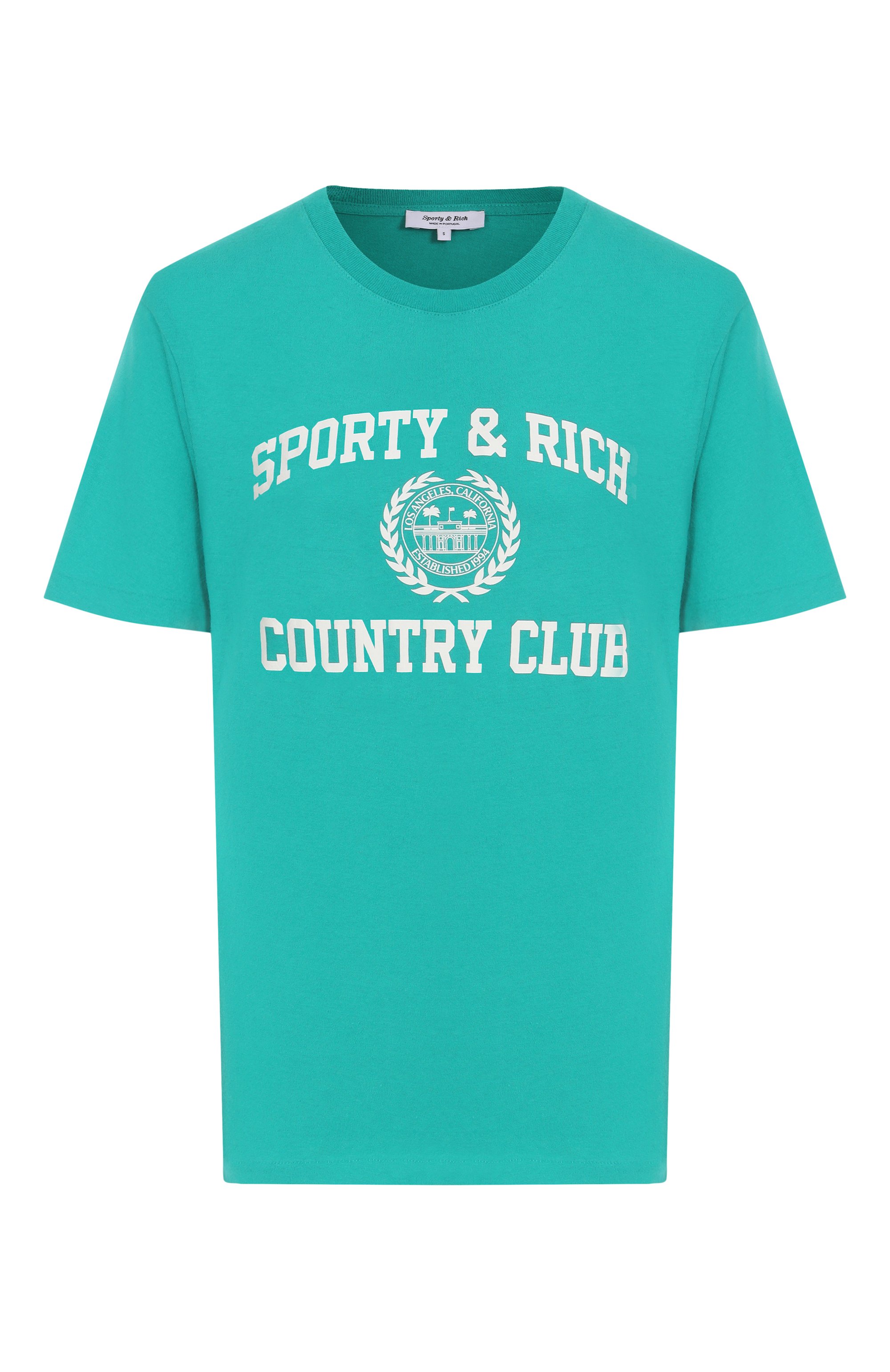 Хлопковая футболка SPORTY AND RICH, арт. T0089625218GR37, фото 1