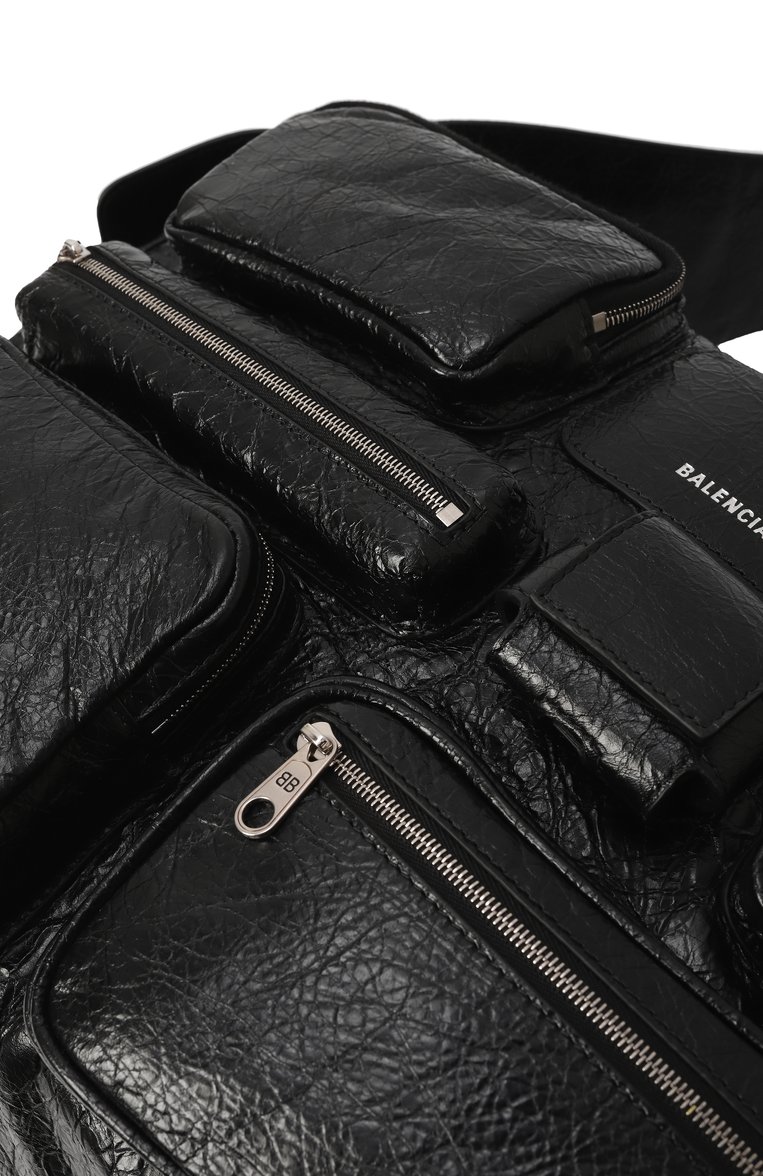Мужская сумка superbusy large BALENCIAGA черного цвета, арт. 702168/210C8 | Фото 3 (Размер: large; Материал: Натуральная кожа)