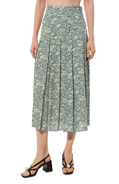 Юбка из вискозы GUCCI зеленого цвета по цене 158400 руб., арт. 642457 ZAFQ7, фото 3 Юбка из вискозы GUCCI, арт. 642457 ZAFQ7, фото 3