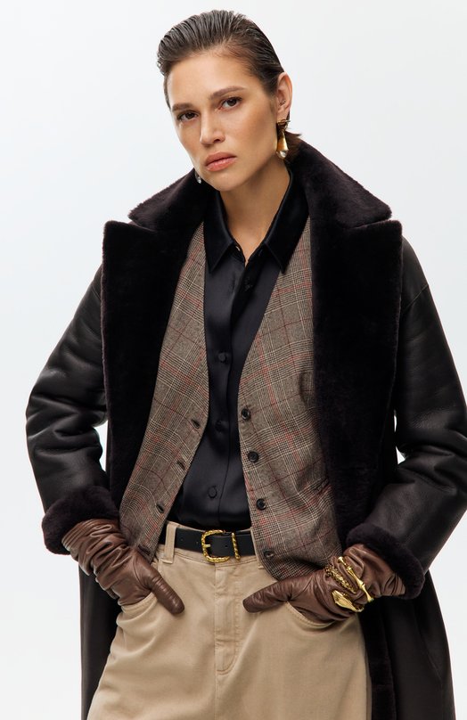 Кожаные перчатки Kiton D58906K0533F06 Коричневый  D58906K0533F06 Фото 3