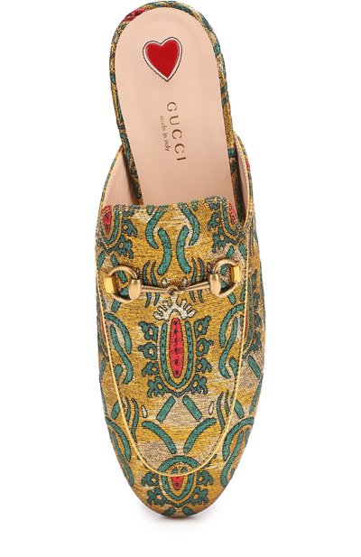 Парчовые сабо princetown с пряжкой-трензелем GUCCI, арт. 472640/K9P30, фото 4