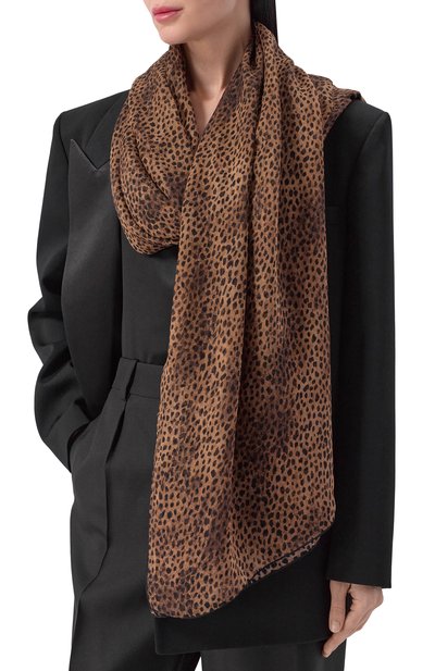 Шелковый палантин SAINT LAURENT, арт. 863545/3Y035, фото 2